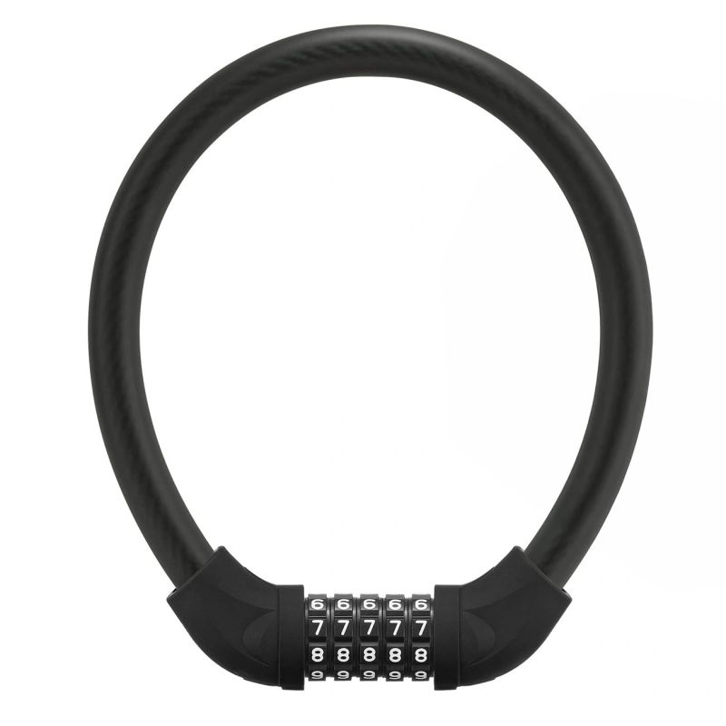 Zapięcie rowerowe Rockbros RKS870-BK na szyfr linka stalowa 85 cm - czarne