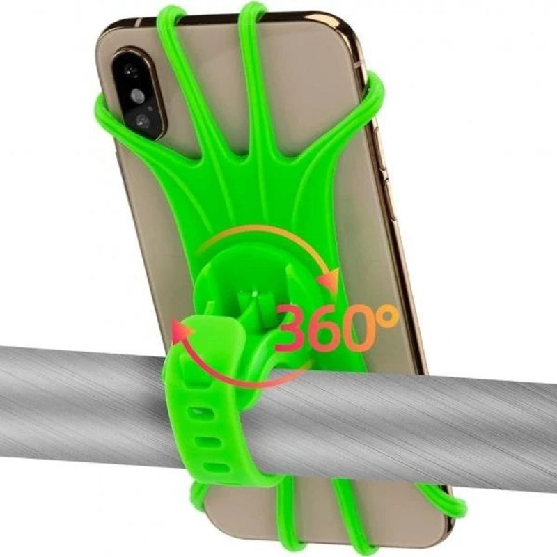 Uchwyt na telefon Rockbros LF436 zaciskowy na kierownicę - zielony - obrazek 3