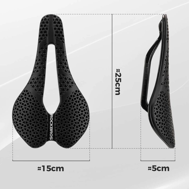Siodełko rowerowe Rockbros LF0214 anatomiczne 3D wodoodporne - czarne - obrazek 8