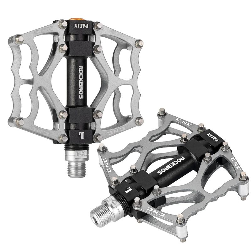 Pedały rowerowe Rockbros JT201012LS 2010-12L aluminiowe platformowe - srebrne