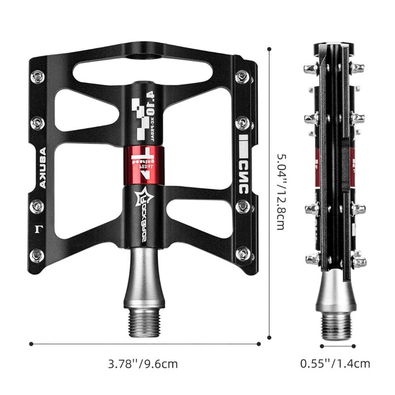 Pedały rowerowe Rockbros JT410 4.10 4 łożyska - czarne - obrazek 4