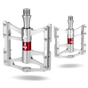 Pedały rowerowe Rockbros JT410 4.10 4 łożyska - srebrne