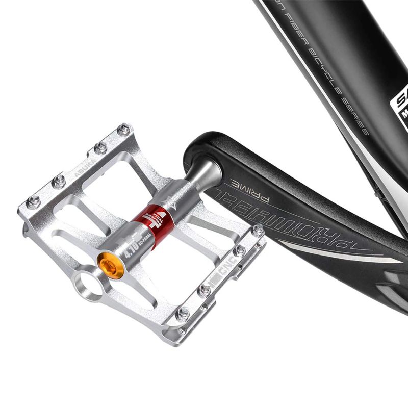 Pedały rowerowe Rockbros JT410 4.10 4 łożyska - srebrne - obrazek 6