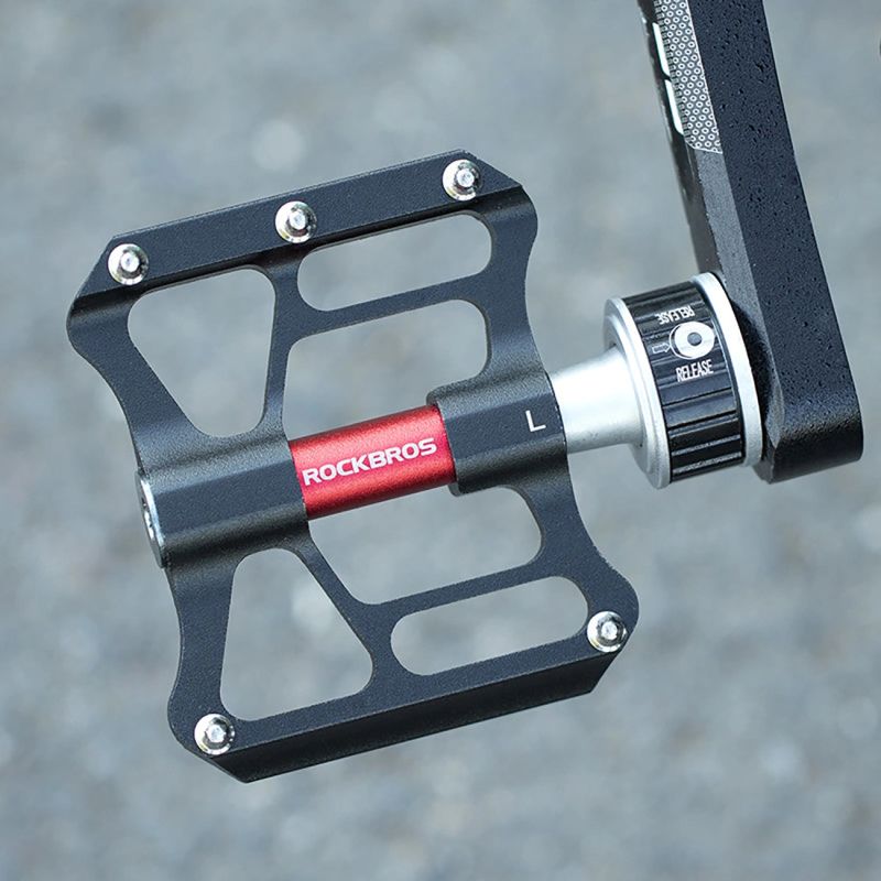 Pedały rowerowe Rockbros K3462F-BK odłączane z szybkozłączem - czarne - obrazek 8