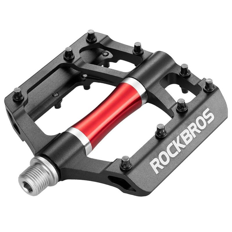 Pedały rowerowe Rockbros 2020-12CBK platformowe aluminiowe - czarne - obrazek 2
