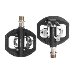 Pedały rowerowe Rockbros M108 nylonowe half-lock dwustronne - czarne