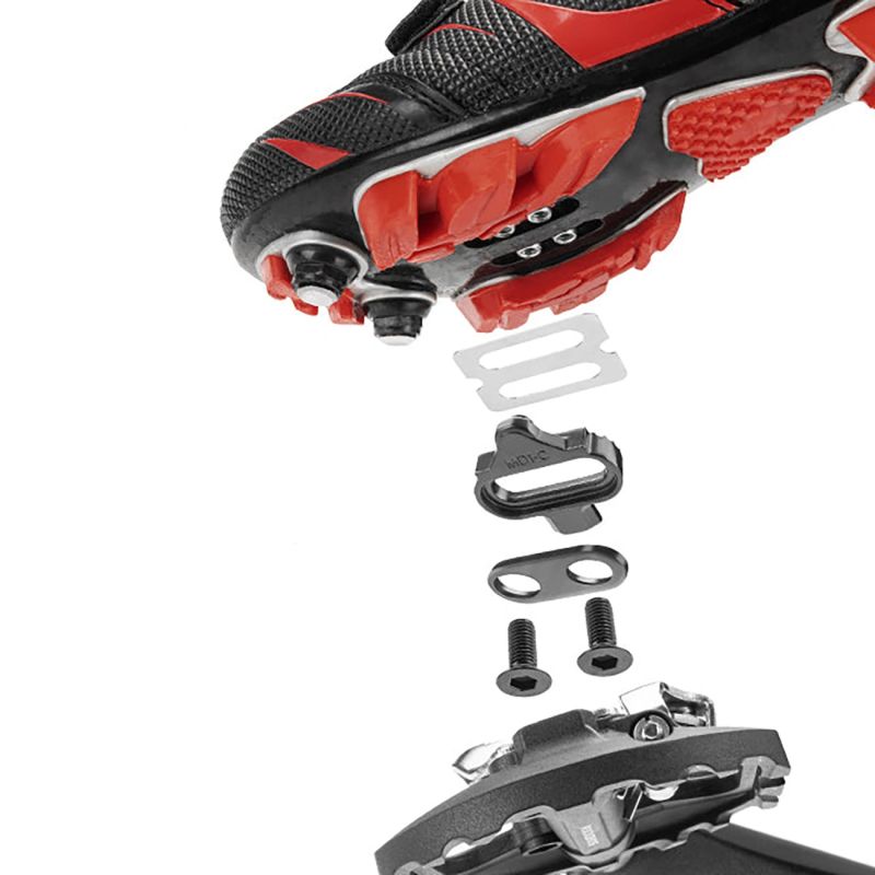 Pedały rowerowe Rockbros M108 nylonowe half-lock dwustronne - czarne - obrazek 5