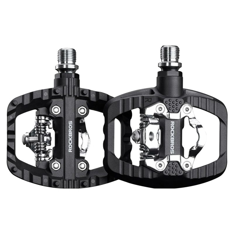 Pedały rowerowe Rockbros PD303 platformowe half-lock - czarne