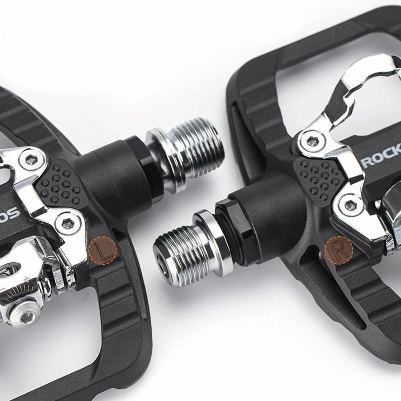 Pedały rowerowe Rockbros PD303 platformowe half-lock - czarne - obrazek 5