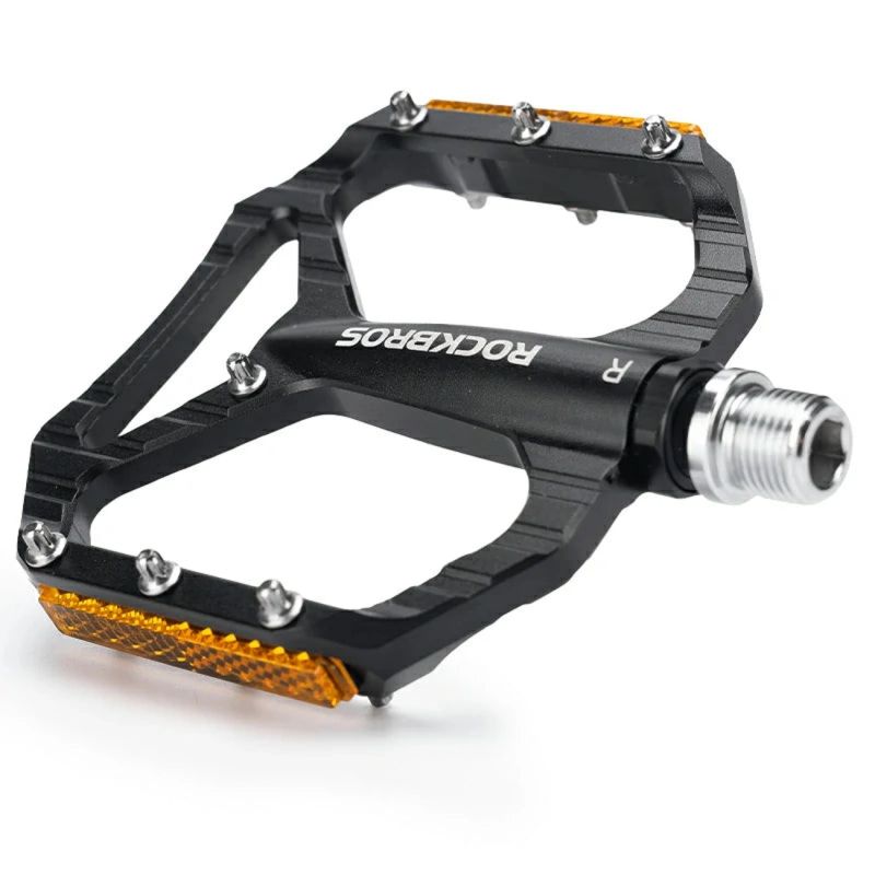Pedały rowerowe Rockbros C700 platformowe odblaskowe aluminiowe - czarne - obrazek 7