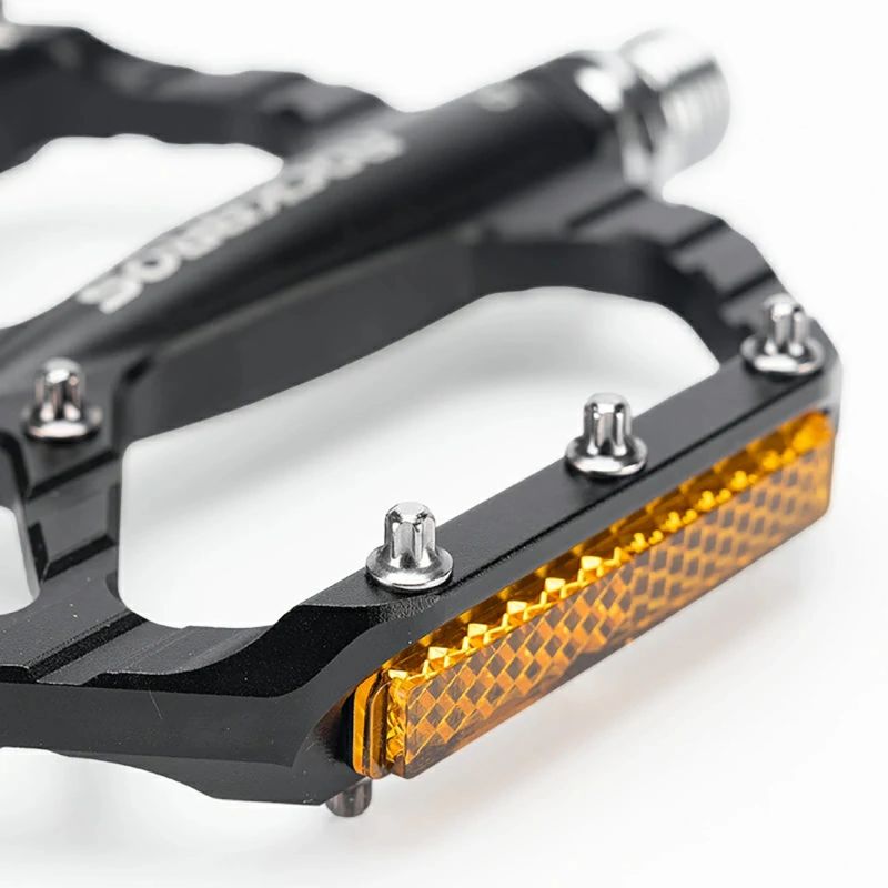 Pedały rowerowe Rockbros C700 platformowe odblaskowe aluminiowe - czarne - obrazek 8
