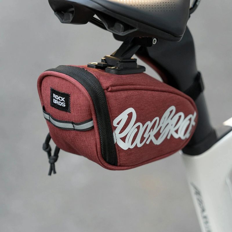 Torba rowerowa Rockbros G007 Flash Journey podsiodłowa 0.8 l - czerwona - obrazek 2