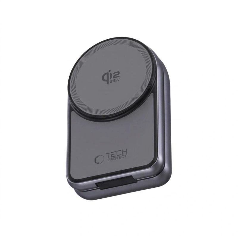 Ładowarka indukcyjna Tech-Protect A53 3in1 MagSafe 25W QI2.2 - ciemnoszara - obrazek 4