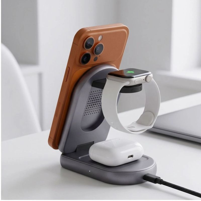Ładowarka indukcyjna Tech-Protect A53 3in1 MagSafe 25W QI2.2 - ciemnoszara - obrazek 8