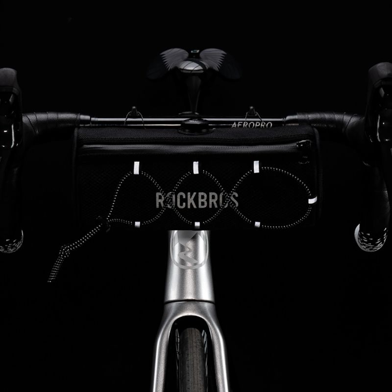 Torba rowerowa Rockbros TL002 ROAD TO SKY 1,5 l na kierownicę wodoodporna - czarna - obrazek 3