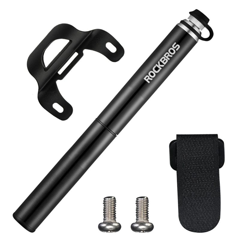 Pompka rowerowa Rockbros JG-PB-004 lekka z manometrem - czarna