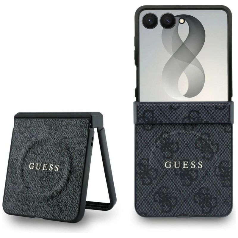 Etui Guess 4G Classic MagSafe na Samsung Galaxy Z Flip 8 - czarne