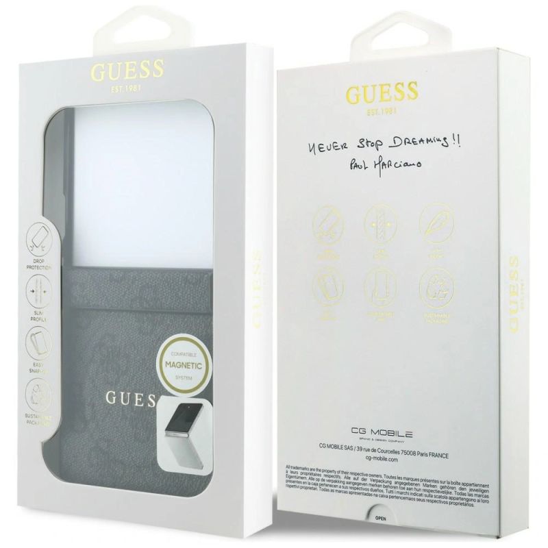 Etui Guess 4G Classic MagSafe na Samsung Galaxy Z Flip 8 - czarne - obrazek 8