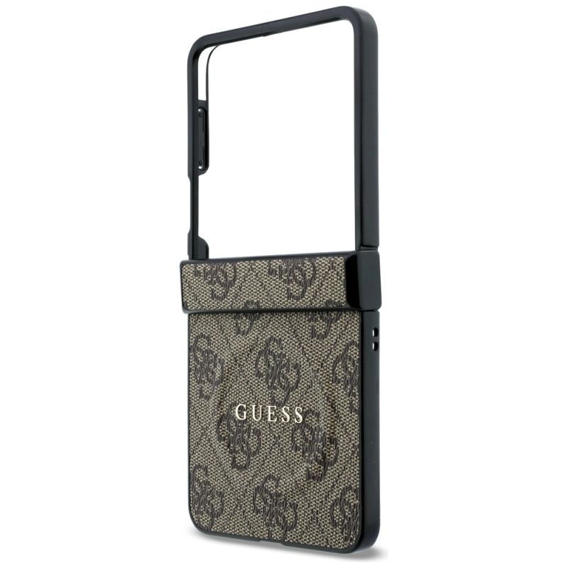 Etui Guess 4G Classic MagSafe na Samsung Galaxy Z Flip 8 - brązowe - obrazek 5