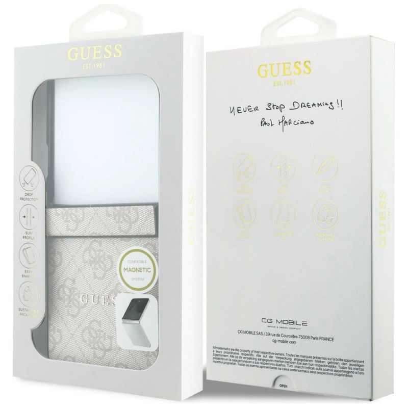 Etui Guess 4G Classic MagSafe na Samsung Galaxy Z Flip 8 - różowe - obrazek 8