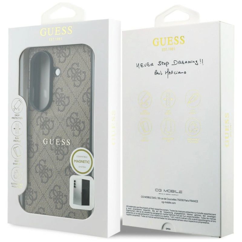 Etui Guess 4G Classic MagSafe na Samsung Galaxy Z Fold 8 Ultra - brązowe - obrazek 7