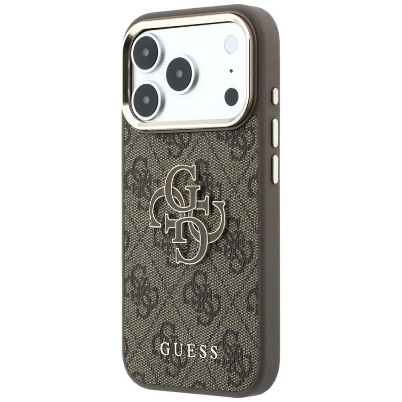 Etui Guess 4G & Big Resin Logo na iPhone 17 Pro / 18 Pro - brązowe - obrazek 2