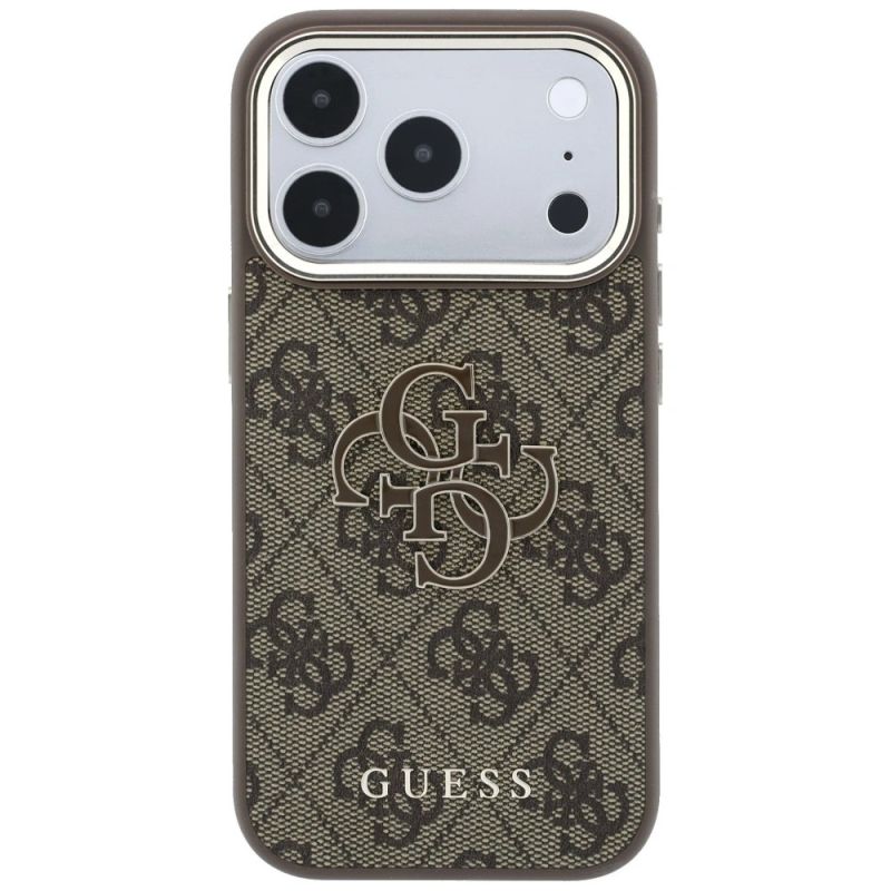 Etui Guess 4G & Big Resin Logo na iPhone 17 Pro / 18 Pro - brązowe - obrazek 3
