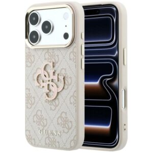 Etui Guess 4G & Big Resin Logo na iPhone 17 Pro / 18 Pro - różowe