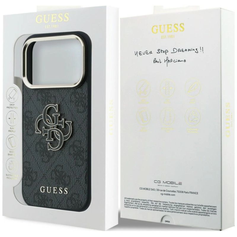 Etui Guess 4G & Big Resin Logo na iPhone 17 Pro Max / 18 Pro Max- czarne - obrazek 8