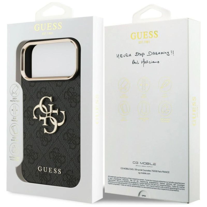 Etui Guess 4G Big 4G Classic Logo na iPhone 17 Pro Max / 18 Pro Max - czarno-złote - obrazek 8