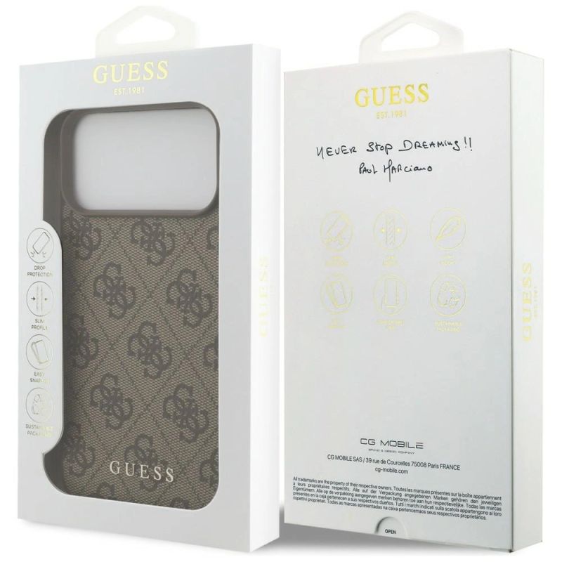 Etui Guess 4G Classic na iPhone 17 Pro Max / 18 Pro Max - brązowe - obrazek 8