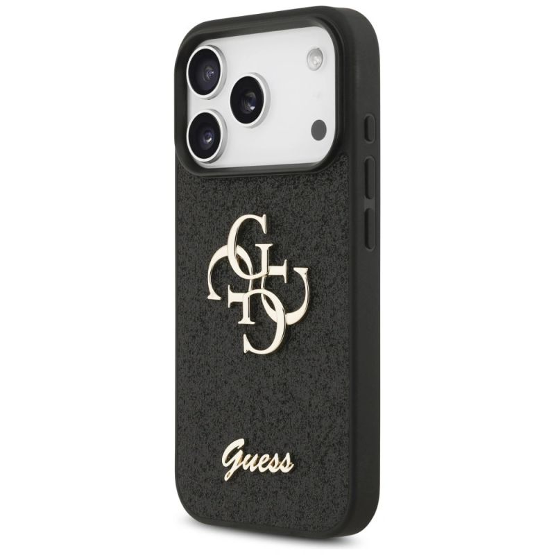 Etui Guess Fixed Glitter Big 4G na iPhone 17 Pro / 18 Pro - czarne - obrazek 2