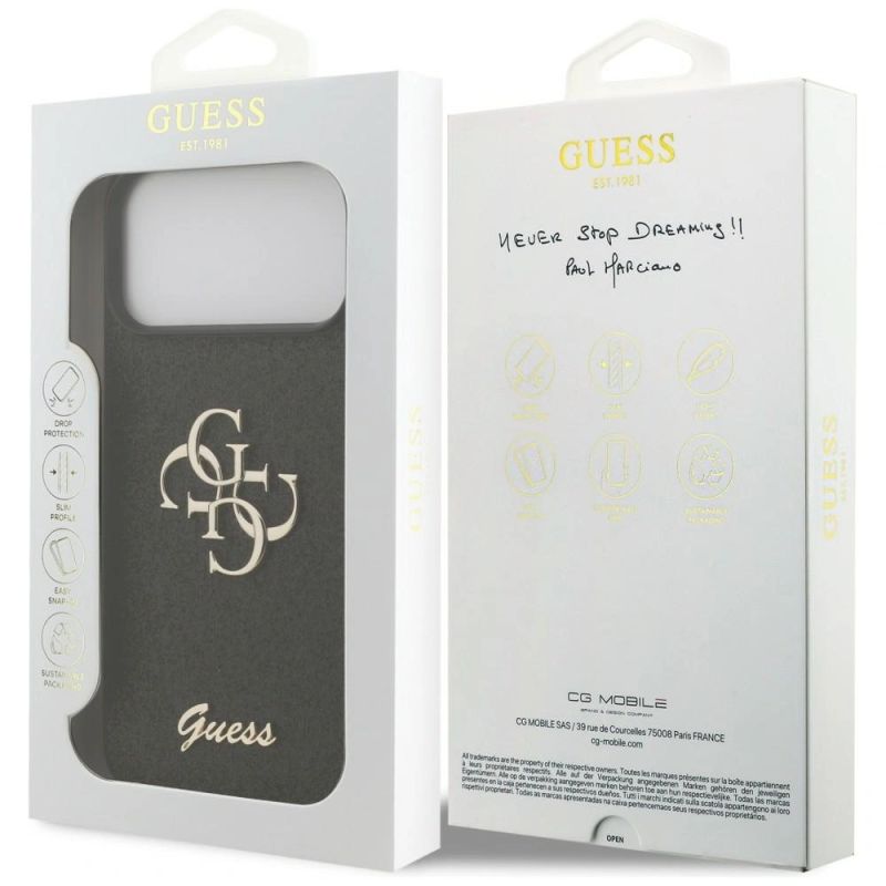 Etui Guess Fixed Glitter Big 4G na iPhone 17 Pro Max / 18 Pro Max - czarne - obrazek 8