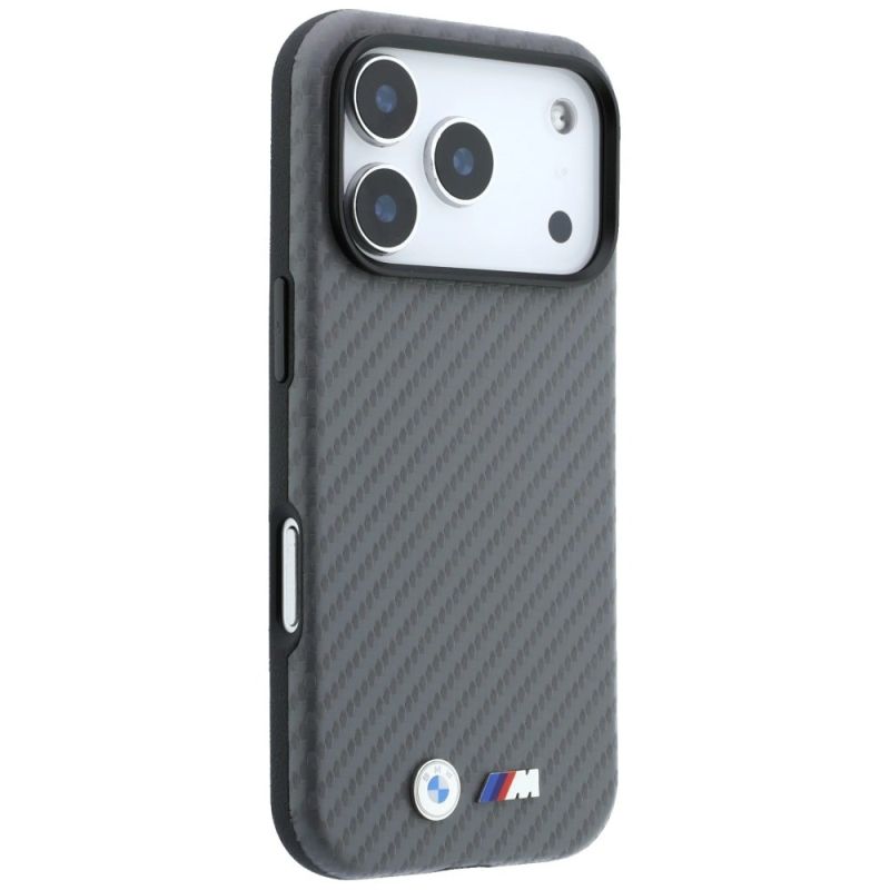 Etui BMW M Carbon Metal Logo MagSafe na iPhone 17 Pro / 18 Pro - szare - obrazek 4