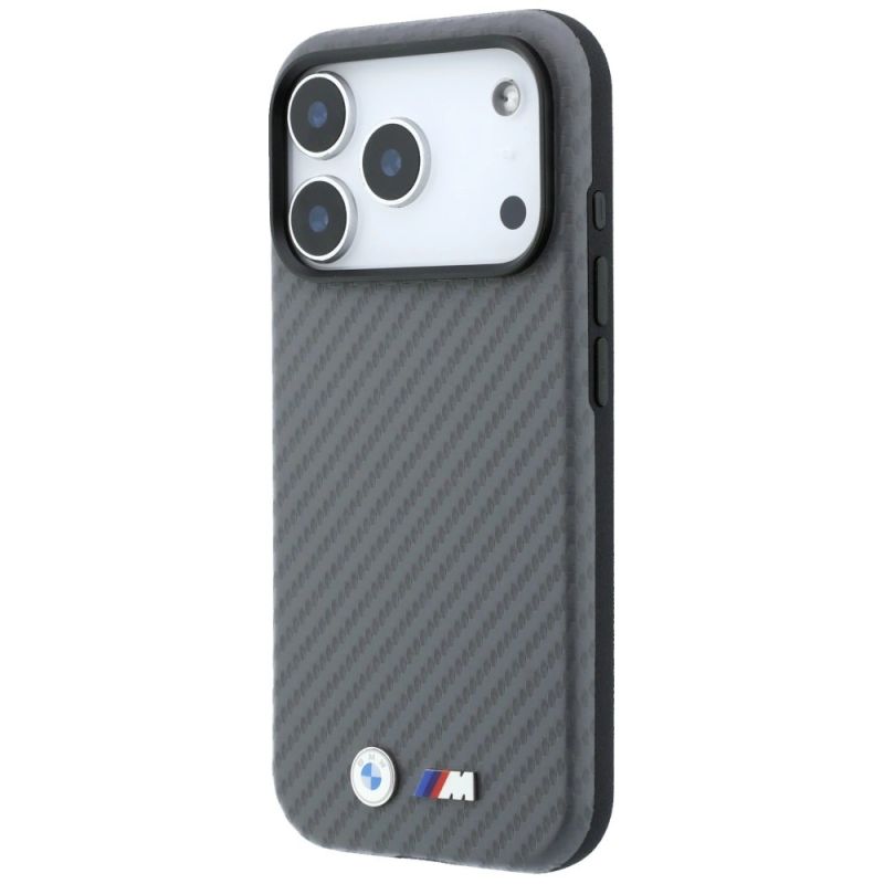 Etui BMW M Carbon Metal Logo MagSafe na iPhone 17 Pro Max / 18 Pro Max - szare - obrazek 2