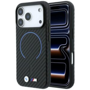 Etui BMW M Carbon Printed Ring MagSafe na iPhone 17 Pro Max / 18 Pro Max - czarne