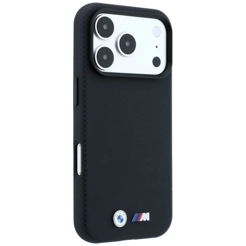 Etui BMW M Quadrille Kevlar Metal Logo MagSafe na iPhone 17 Pro Max / 18 Pro Max - czarne - obrazek 4