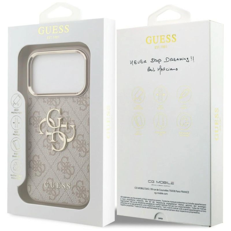 Etui Guess 4G Big 4G Classic Logo na iPhone 17 Pro / 18 Pro - różowo-złote - obrazek 8