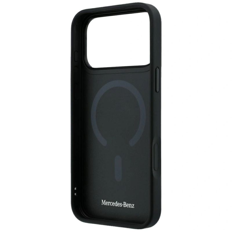 Etui Mercedes Leather Crossed Lines MagSafe na iPhone 17 Pro Max / 18 Pro Max - czarne - obrazek 7