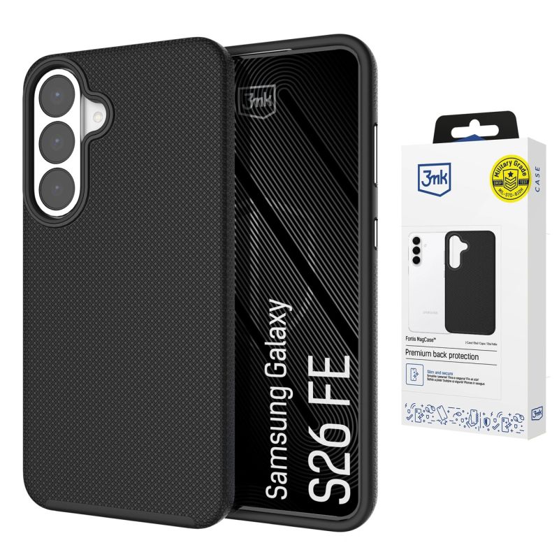 Etui 3mk Fortis MagCase na Samsung Galaxy S26 FE - czarne