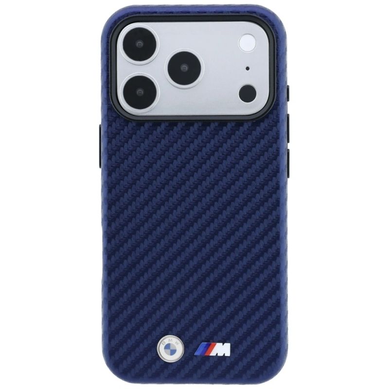 Etui BMW M Carbon Metal Logo MagSafe na iPhone 17 Pro Max / 18 Pro Max - granatowe - obrazek 3