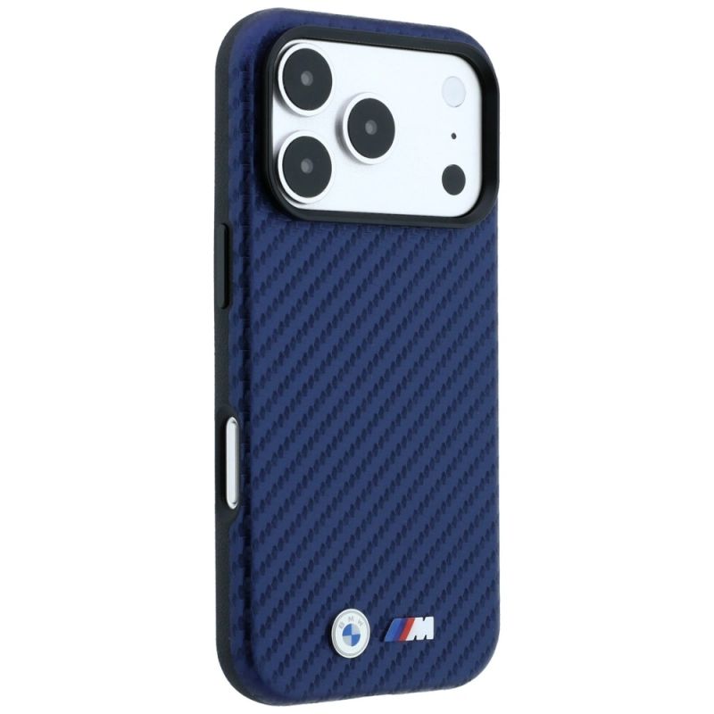 Etui BMW M Carbon Metal Logo MagSafe na iPhone 17 Pro Max / 18 Pro Max - granatowe - obrazek 4