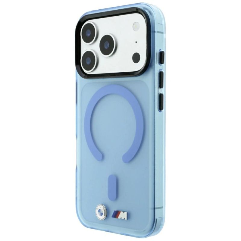 Etui BMW M IML Frosted Metal Logo & Trims MagSafe na iPhone 17 Pro / 18 Pro - niebieskie - obrazek 2