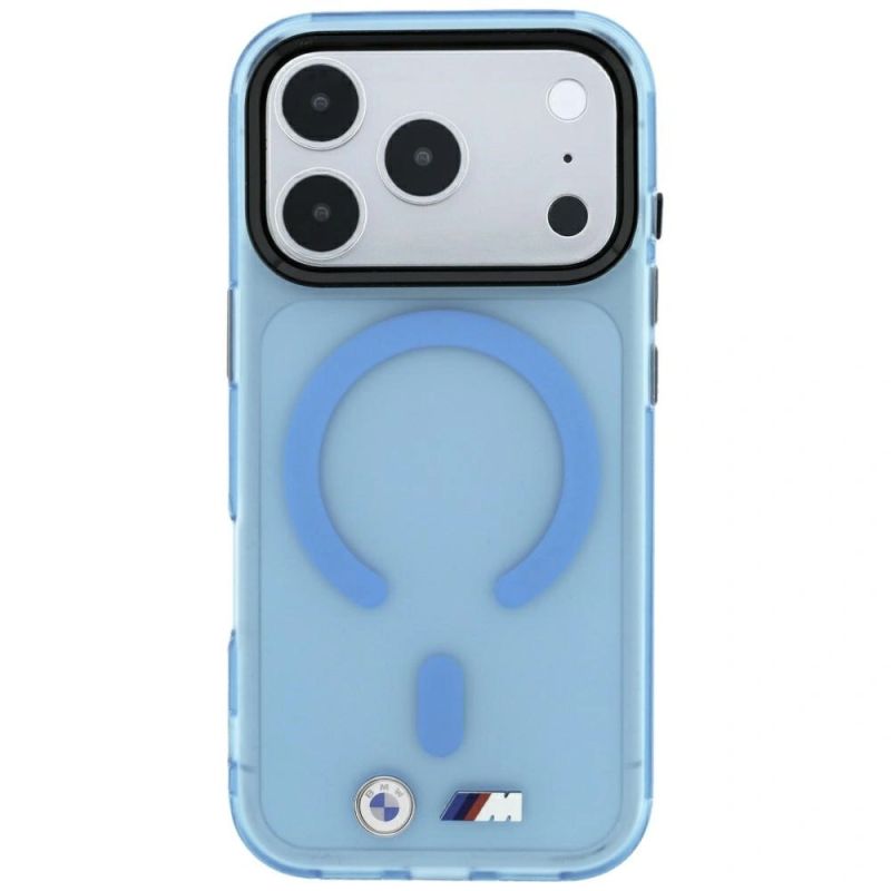 Etui BMW M IML Frosted Metal Logo & Trims MagSafe na iPhone 17 Pro / 18 Pro - niebieskie - obrazek 3