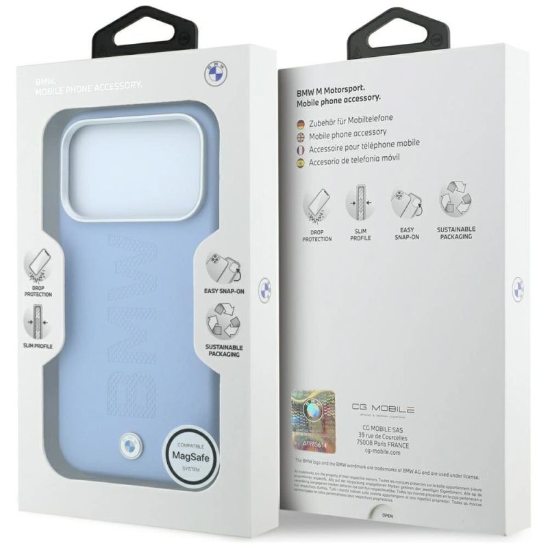 Etui BMW Sign Centered Deboss MagSafe na iPhone 17 Pro / 18 Pro - niebieskie - obrazek 8