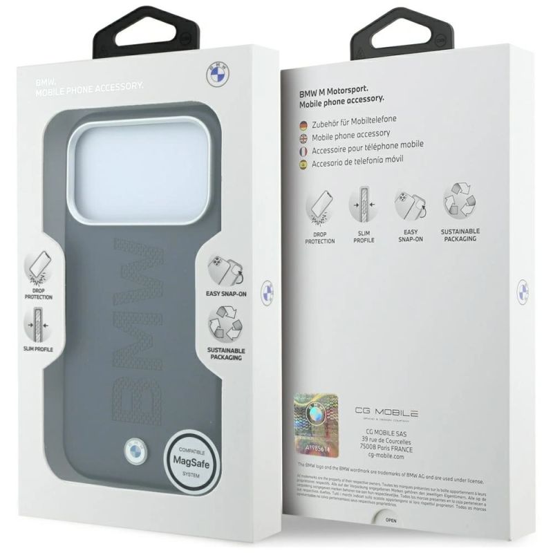Etui BMW Sign Centered Deboss MagSafe na iPhone 17 Pro / 18 Pro - szare - obrazek 8