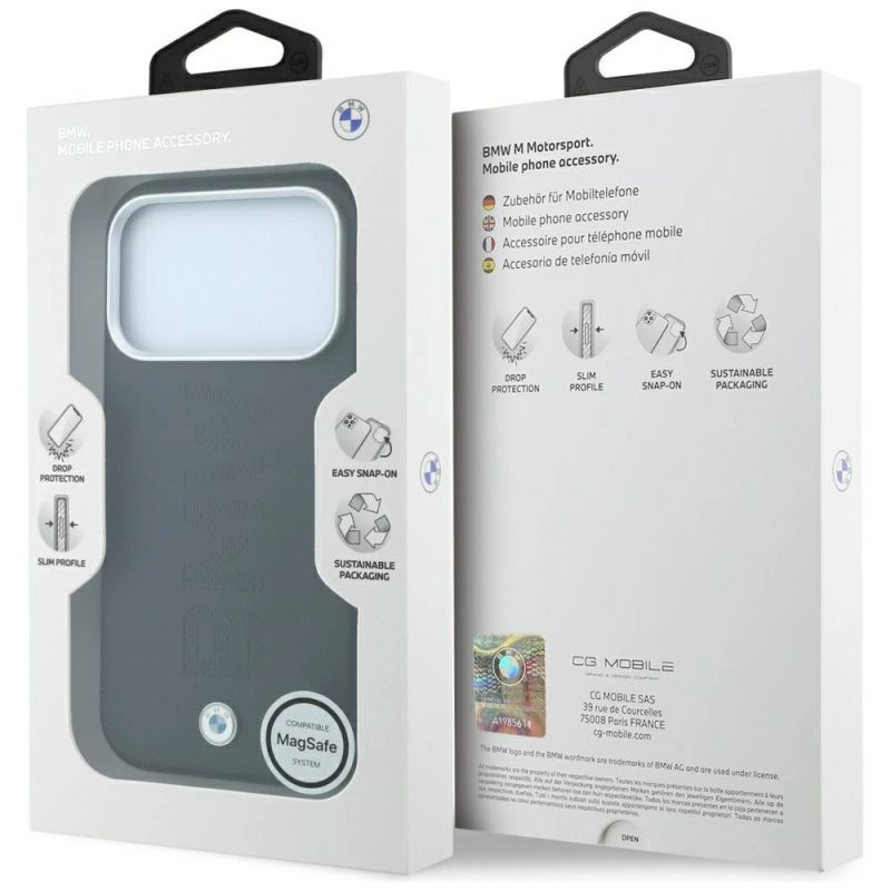 Etui BMW Sign Centered Deboss MagSafe na iPhone 17 Pro Max / 18 Pro Max - czarne - obrazek 8