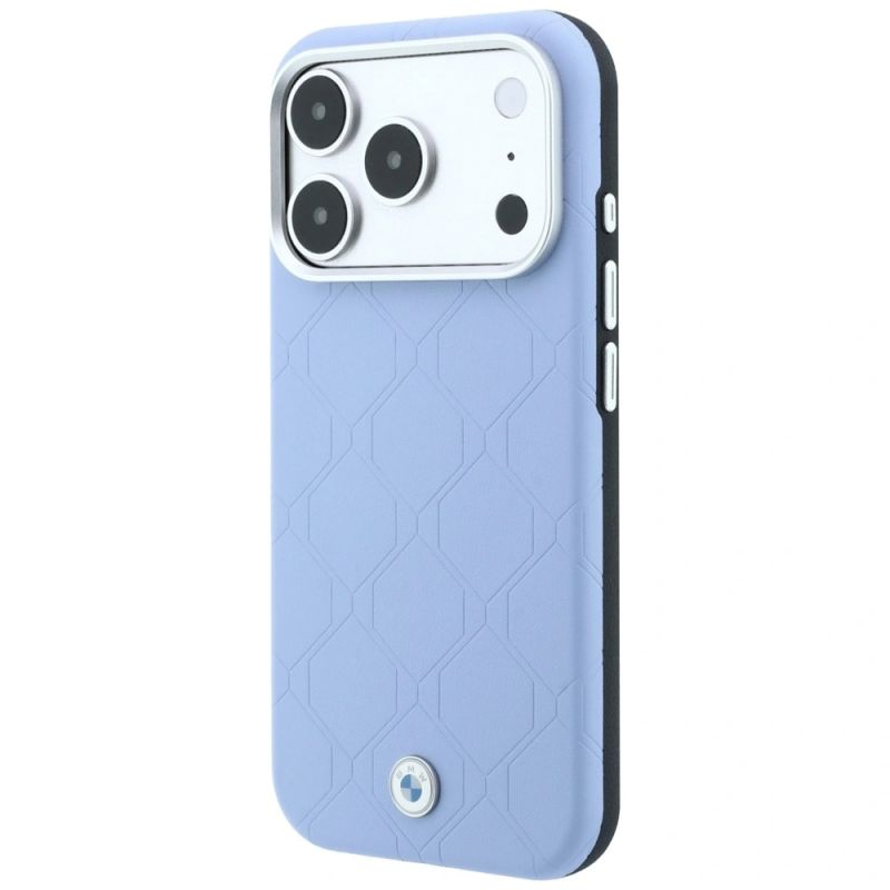 Etui BMW Sign Deboss Quilted Metal Logo MagSafe na iPhone 17 Pro / 18 Pro - niebieskie - obrazek 2