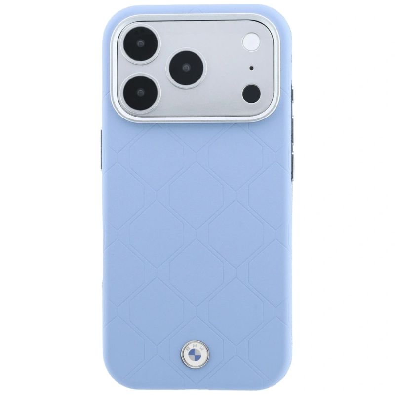 Etui BMW Sign Deboss Quilted Metal Logo MagSafe na iPhone 17 Pro / 18 Pro - niebieskie - obrazek 3