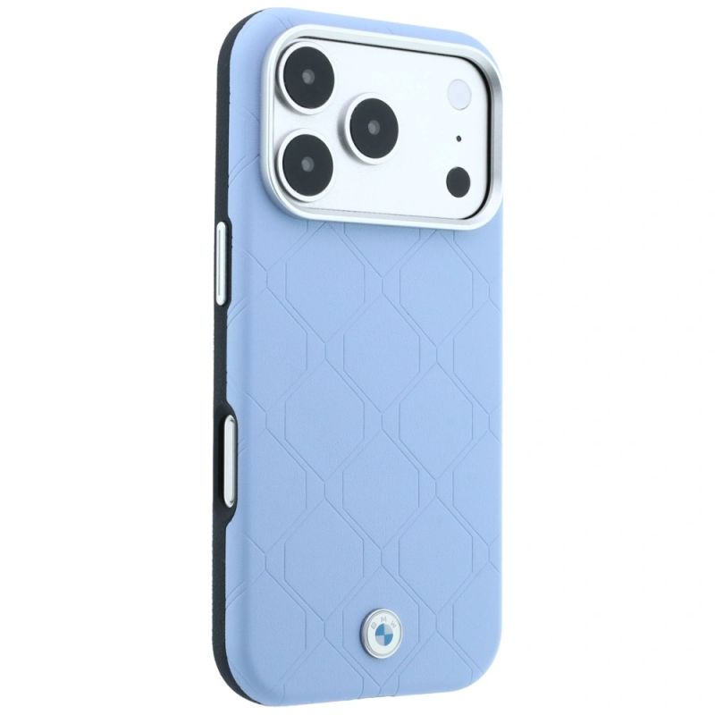 Etui BMW Sign Deboss Quilted Metal Logo MagSafe na iPhone 17 Pro / 18 Pro - niebieskie - obrazek 4